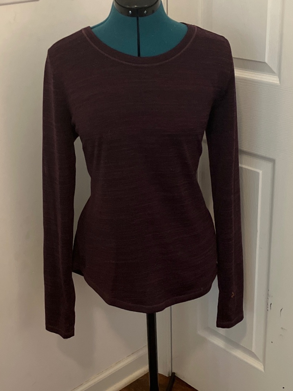 Long sleeve purple top- open back